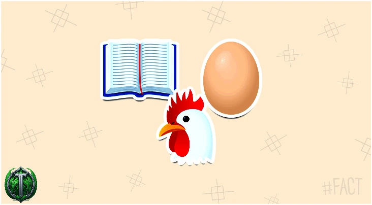 Згідно з Буттям 1:20-22, курка з'явилася раніше за яйце.