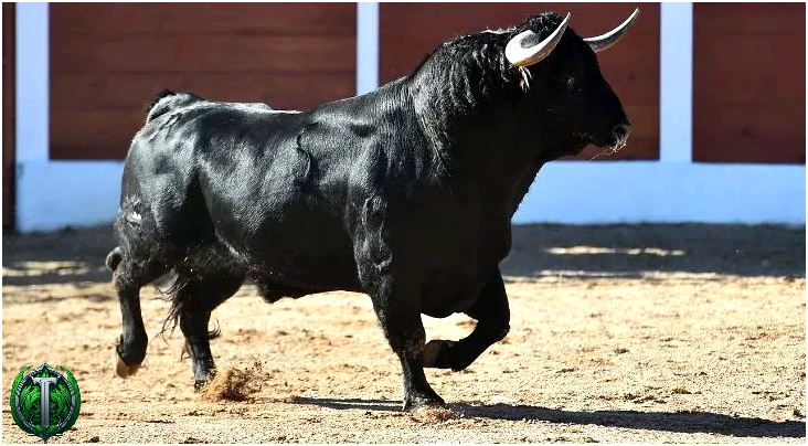 Чорний бик готується до нападу