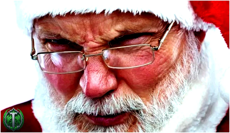 Санта виглядає злим
