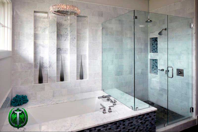 40 прикладів скляних перегородок та екранів у ванній кімнаті