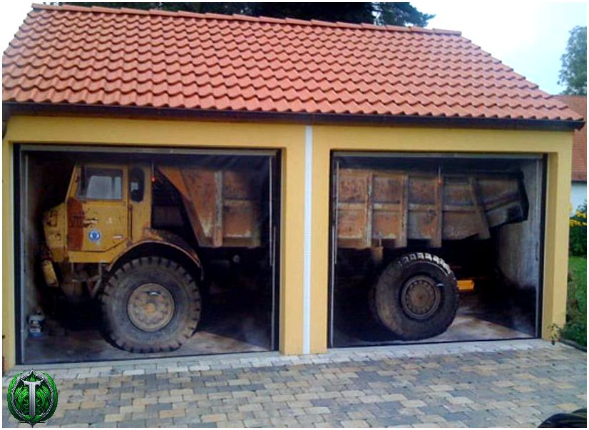 подвійні гаражні ворота шкіра вантажівки