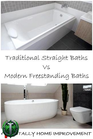 Традиційні прямі ванни проти сучасних окремо стоячих ванн