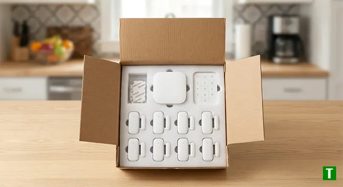 Cove — найдоступніша бездротова охоронна система для самостійного встановлення Доступна бездротова система безпеки для квартири — базова станція та датчики одразу готові до роботи з коробки